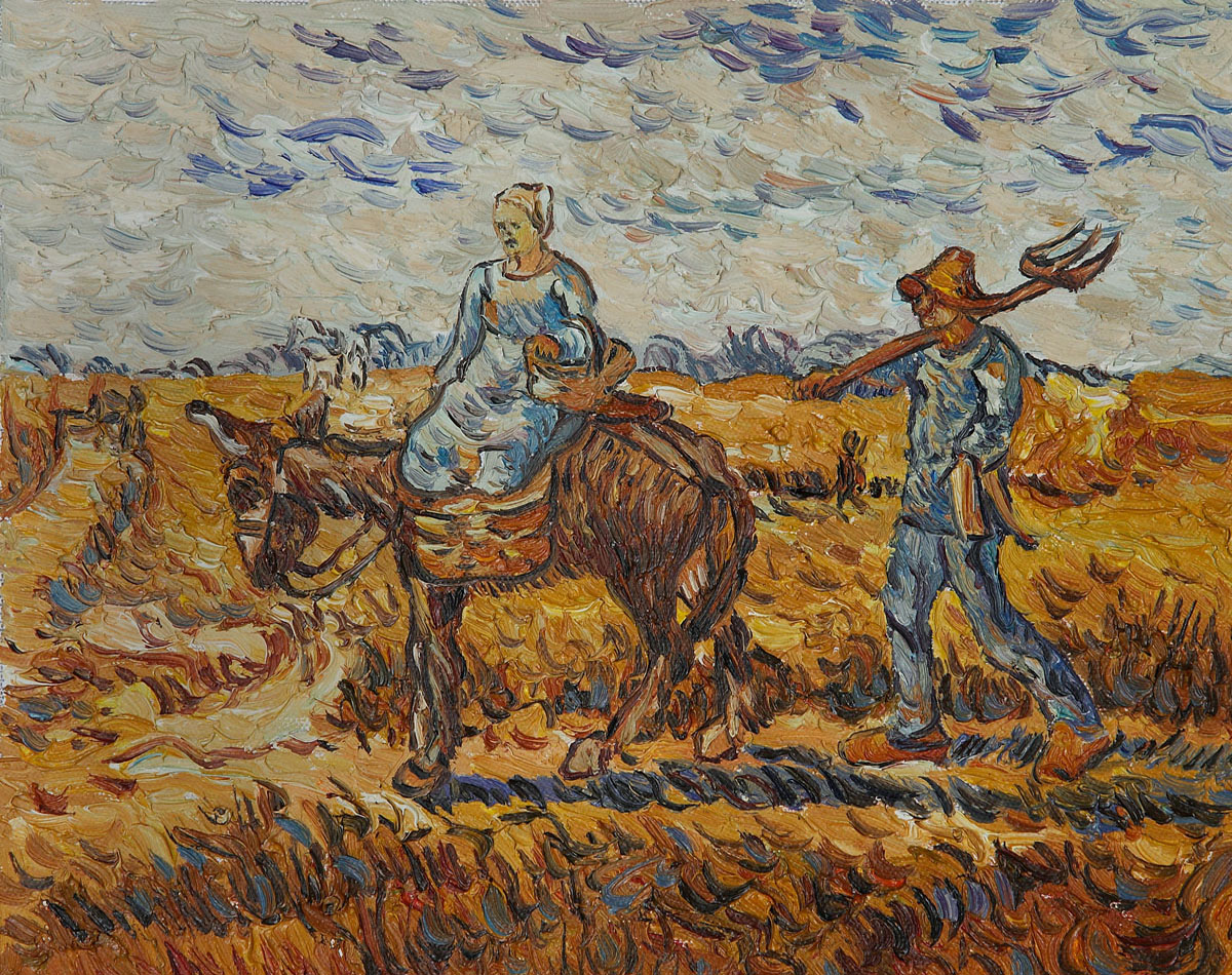 Peasant Couple Going To Work by Vincent Van Gogh